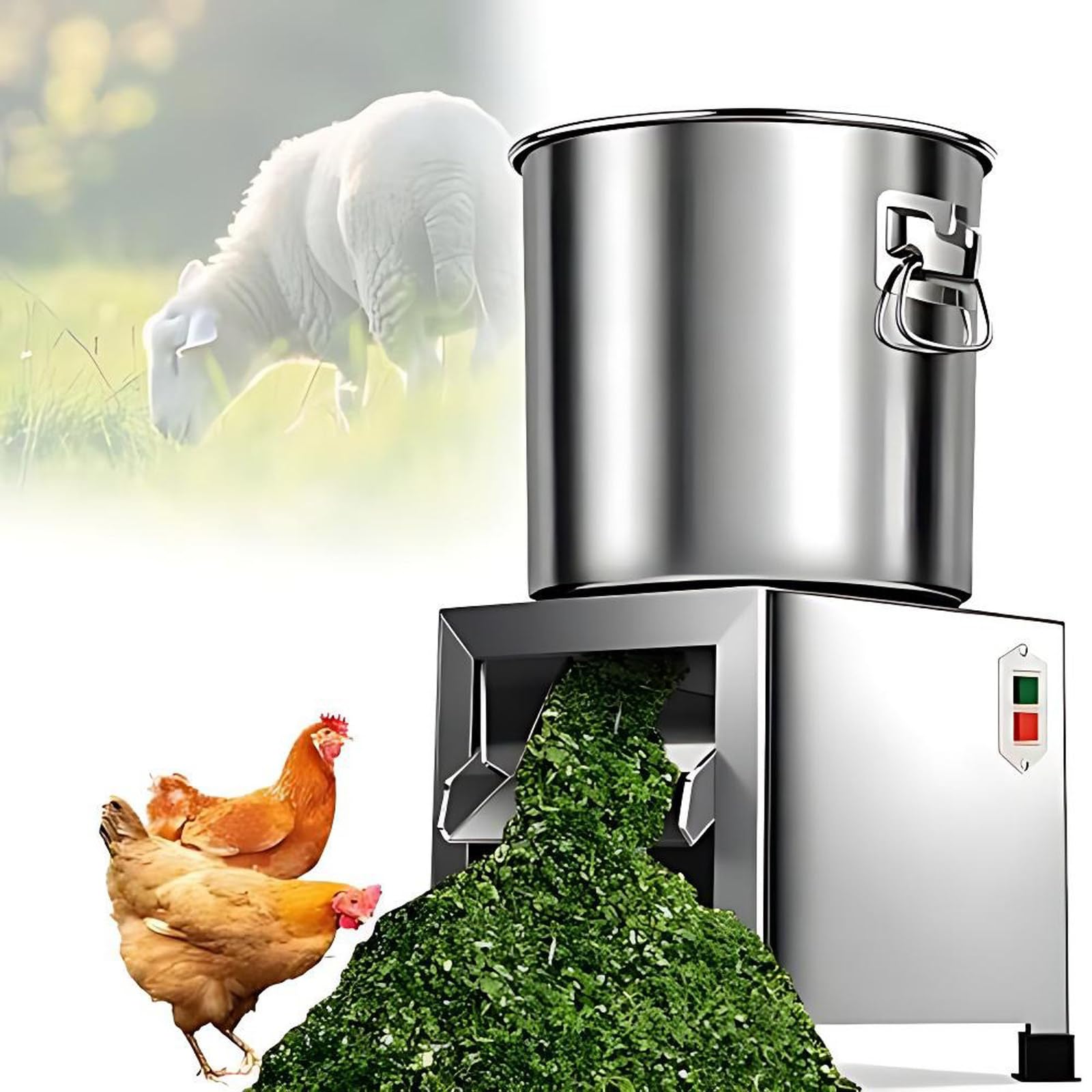 Procesador de alimentos resistente y picador de verduras con alta capacidad, ideal para cocina, ganado y uso agrícola