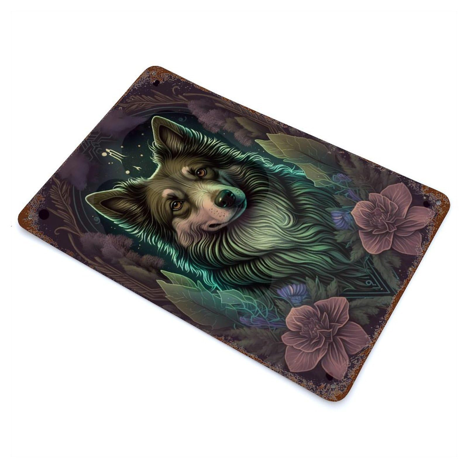 Australian Shepherd Dog Decorative Tin Sign 11.8"x7.9", Retro Wall Decor for Basement, Hobby Room And Garage Decor