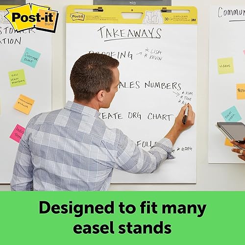 Miniatura 2 de Post-it 559RP Almohadilla de caballete autoadhesiva, 30 hojas, 25 pulgadas x 30 pulgadas, 2 almohadillasCT, blanco