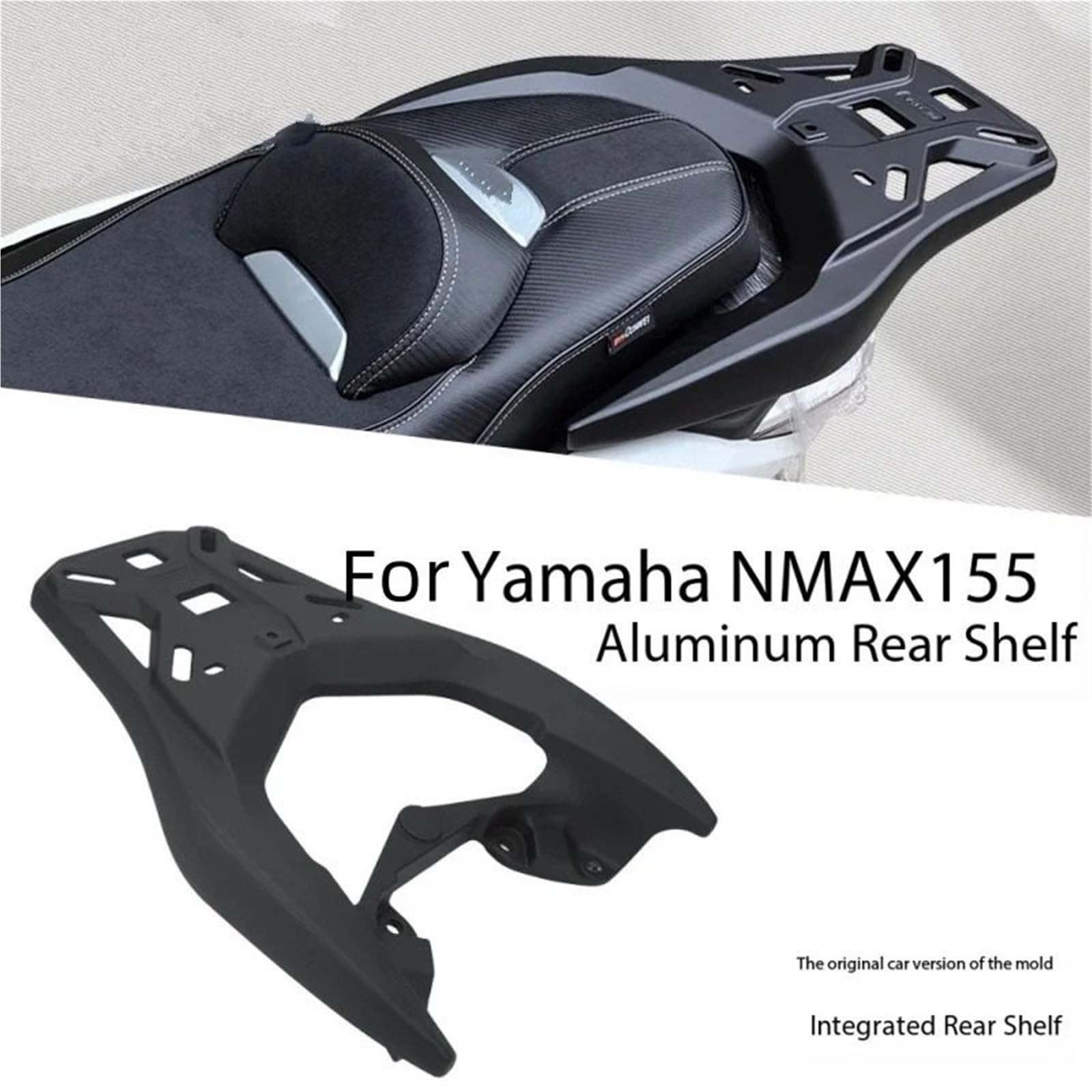 Uchwyt Topcase Pasuje do motocykla Yamaha NMAX 155 2020-2025 Lat Tylny bagażnik Bagażnik Rozszerzenie Bar Carrier Tylny bagażnik