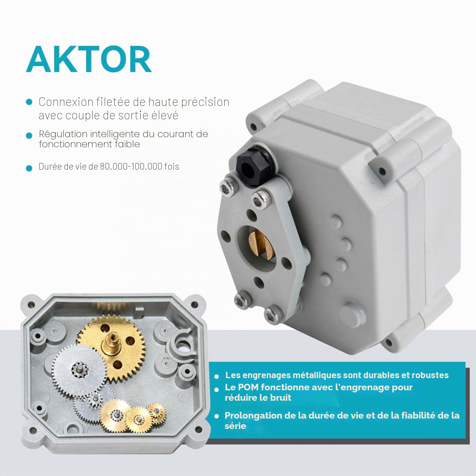 BACOENG Vanne 2 voies motorisée 1" DN25 Laiton AC110/230V CR202 normalement fermée