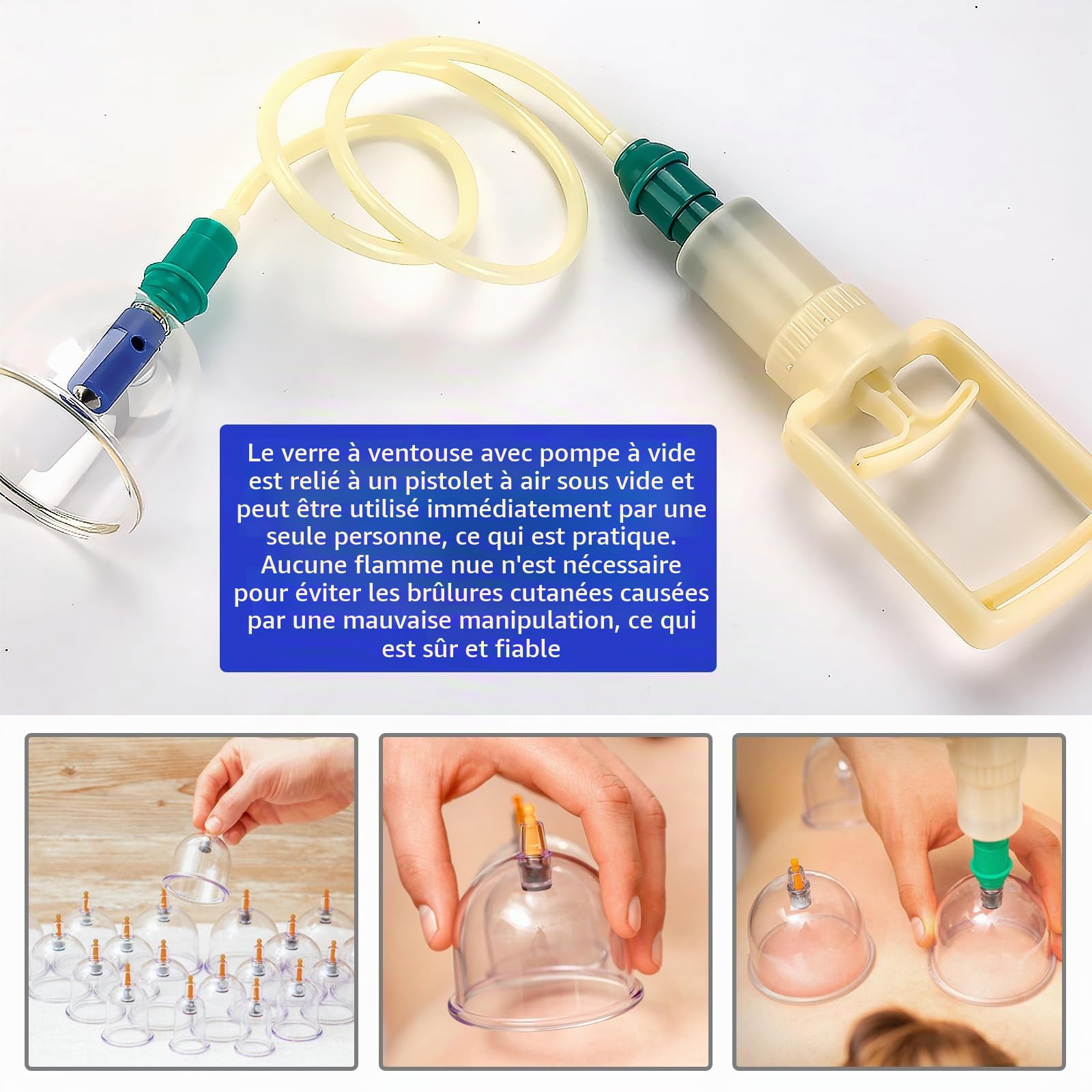 Ensemble De Thérapie Par Ventouses,24 Pièces Ventouses Chinoises,Ventouses Biomagnétiques,Set D'Aspiration Cupping Acupuncture,Pour Thérapie Corporelle,Soulager Douleurs Fatigue