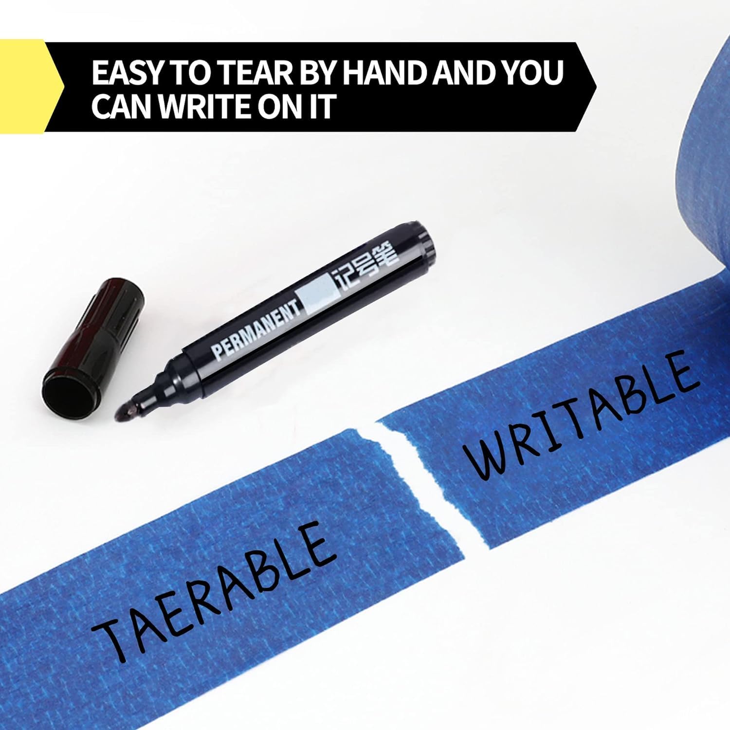 TAPEBEAR Nastri di Mascheratura 10 Rotoli Blu Nastro Adesivo Carta 18mm×55m, Resistenza ai raggi UV, Multiuso Nastro Adesivo Da Pittore per Fai Da Te Vernice Auto Pareti Imbianchino Rimovibile