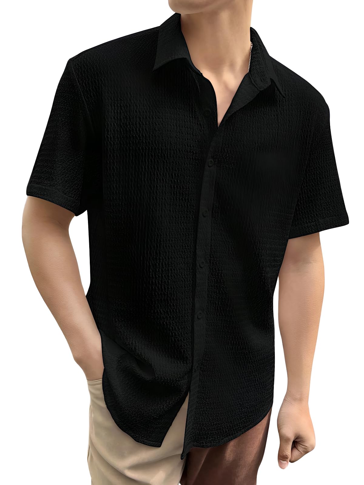 leriya fashion Full Shirt for Man | Unique Shirts for Men Stylish |Casual White Shirt's for Mans |Polycotton Button Down Shirt for Mens (Available in Plus Size)-picture-12