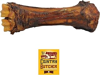 Beef Shank Dog Bonesfor Aggressive Chewers, Large Breed Dog Treat, Natural, Tough, Made in The USA, 6 Pack