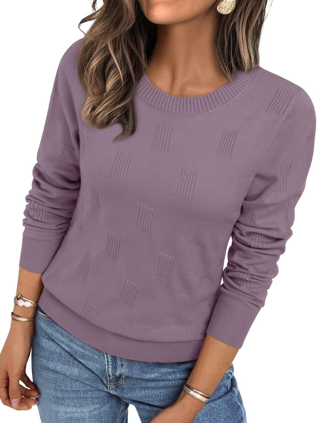 LILLUSORY Womens Sweaters Fall Fashion 2025 Lightweight Long Sleeve Knit Pullover Casual Trendy Tops Winter Clothes