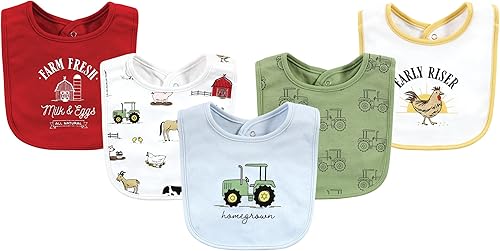 Hudson Baby Baberos unisex de algodón