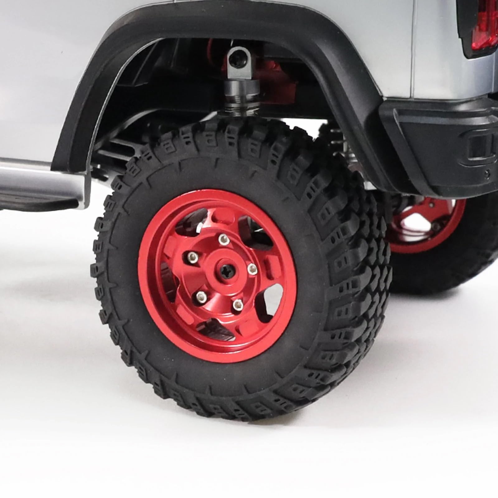 para WPL para FAYEE para MN 99S 98 MN300 4 Uds Neumáticos Ruedas Metal con Cerraduras Cuentas Coches RC Modificación Mejora Accesorios Modelo RC Rueda Neumáticos