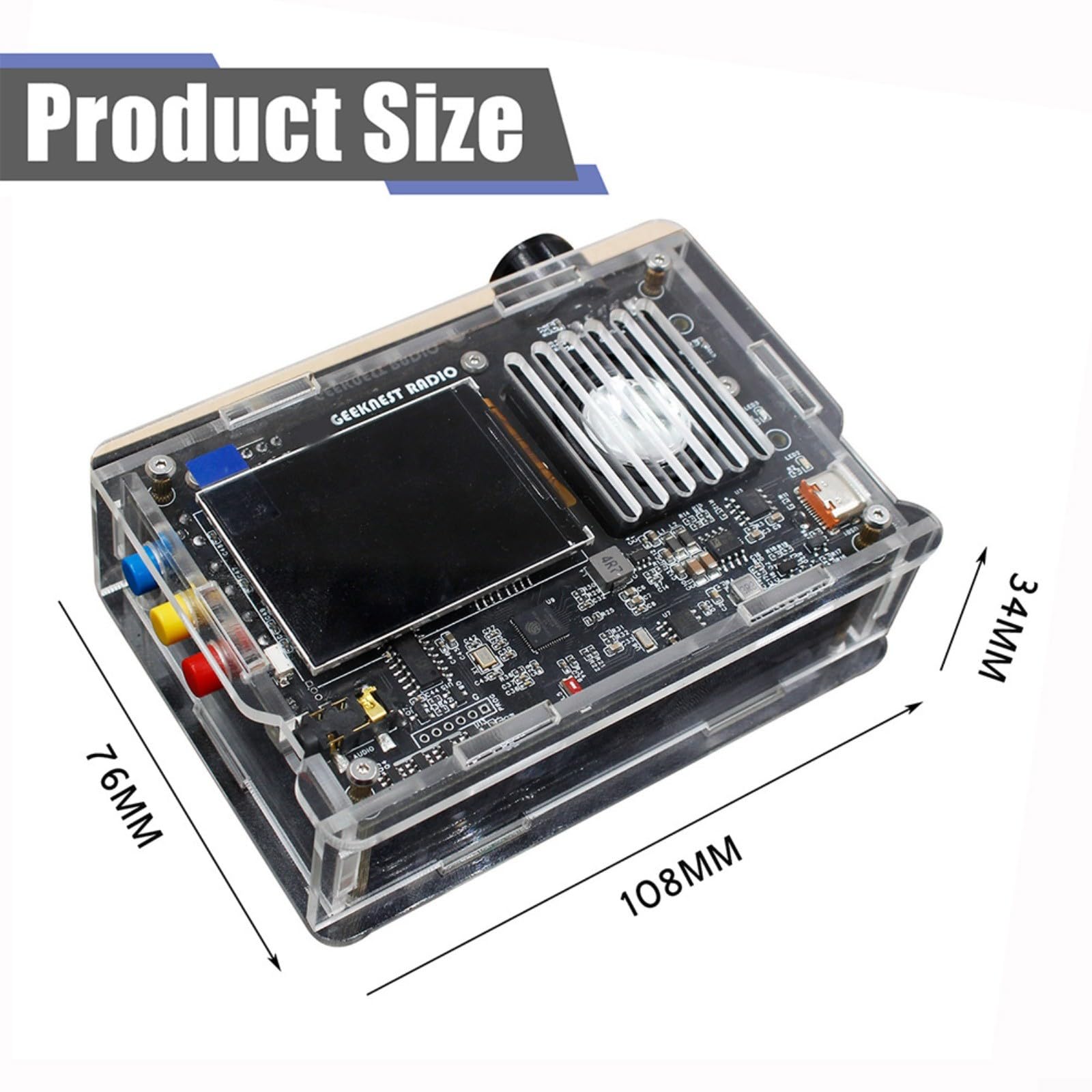 DIY Allband-Radio V5A Kit, FM AM SW SSB LSB USB Luftfahrt Bandempfänger, digitaler Analogausgang mit DAB-Tuner für Elektronik-Enthusiasten (Paket 1)