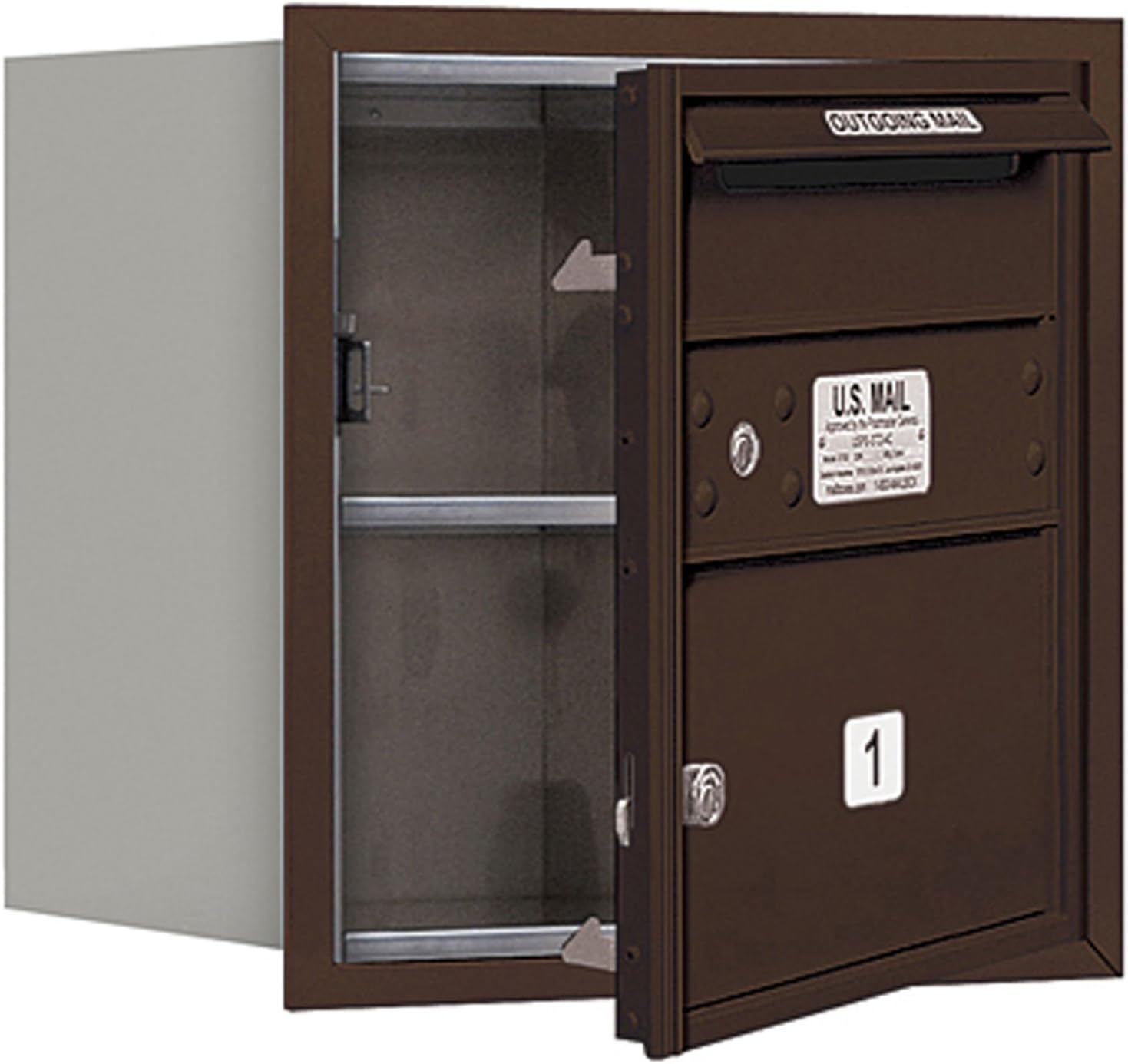 Salsbury Industries 3704S-01ZFP 4C Horizontal Mailbox, Bronze
