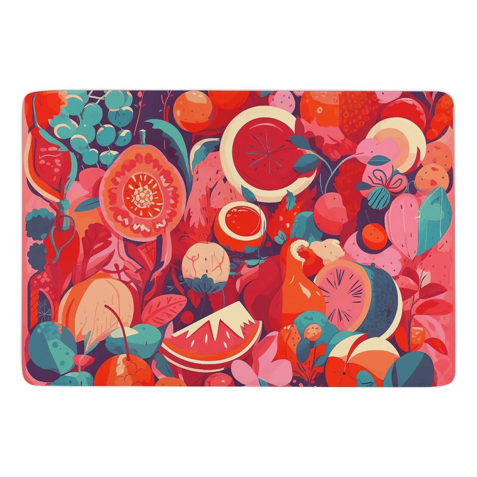 Tapis en velours corail antidérapant et absorbant pour salle de bain