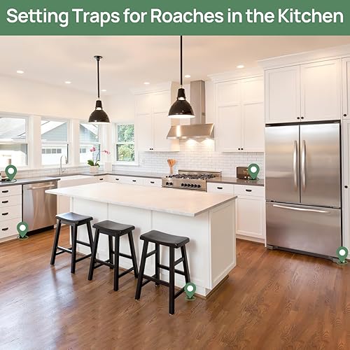 Miniatura 5 de Meilen Paquete de 16 trampas para cucarachas, pegamento adhesivo para cucarachas, trampas para control de plagas para hormigas de cricket, arañas,