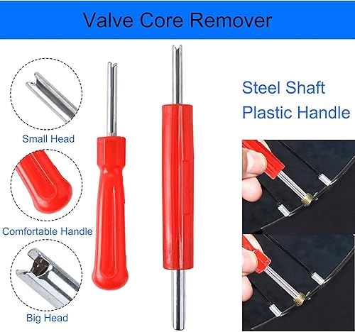 Miniatura 3 de 71 herramientas de extracción de vástago de válvula, kit de reparación de parches de neumáticos, rodillo de parche de neumáticos, raspador de