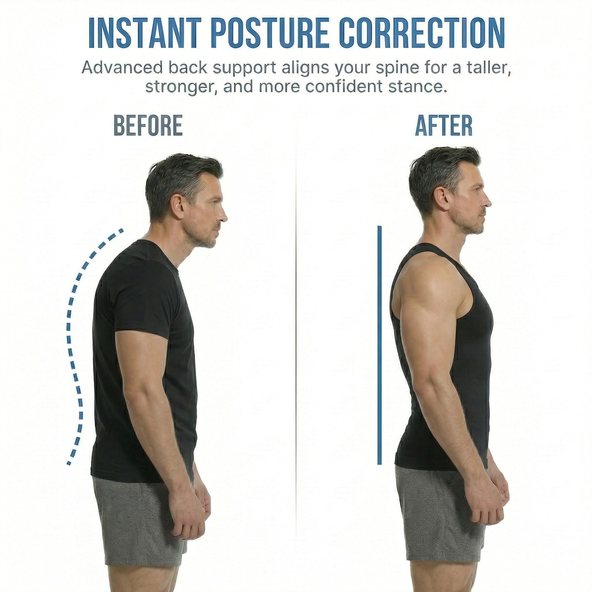 Herren Kompressionsshirt Schlankheits-Kompressions-Tanktop Gynäkomastie Herren Body Shaper Weste Bauchkontrolle Unterhemden