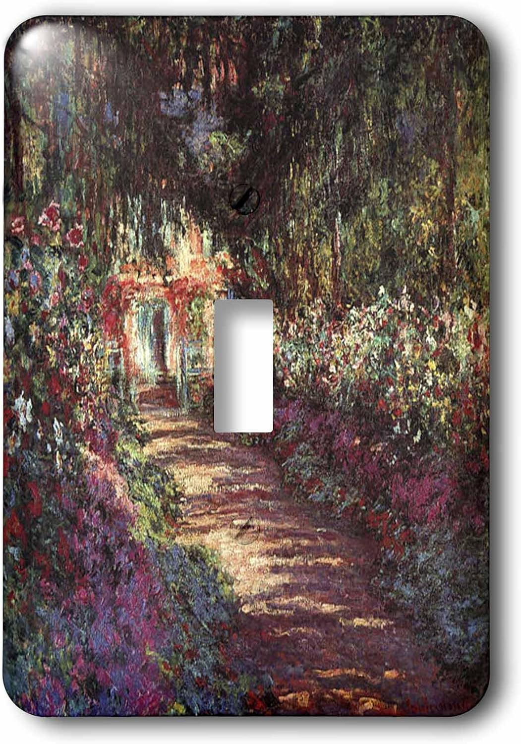 3dRose lsp_49332_1 Monet Garden in Flower Single Toggle Switch