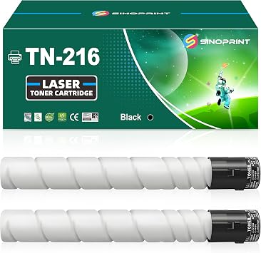 TN216 TN-216 TN 216 TN319 TN-319 TN 319A11G131 Compatible Toner Cartridge Replacement for Konica Minolta Bizhub C360 C220 C280, Large Capacity 29,000 Black, 2-Pack