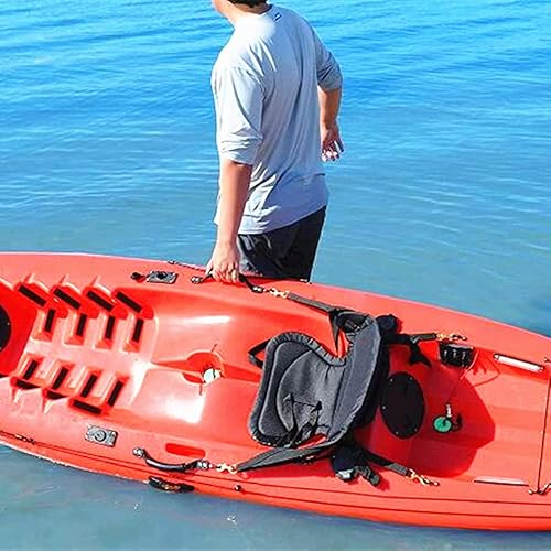 Miniatura 6 de Paquete de 4 asas de transporte de kayak de 2 agujeros con tornillos, mango de goma de repuesto para botes de percepción pelícano Ocean Lifetime