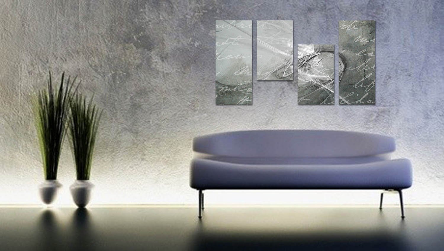 4-teiliges Keilrahmenbild Abstrakt – 130x70 Cm, Handgemalte Optik – Sofort Aufhängbar
