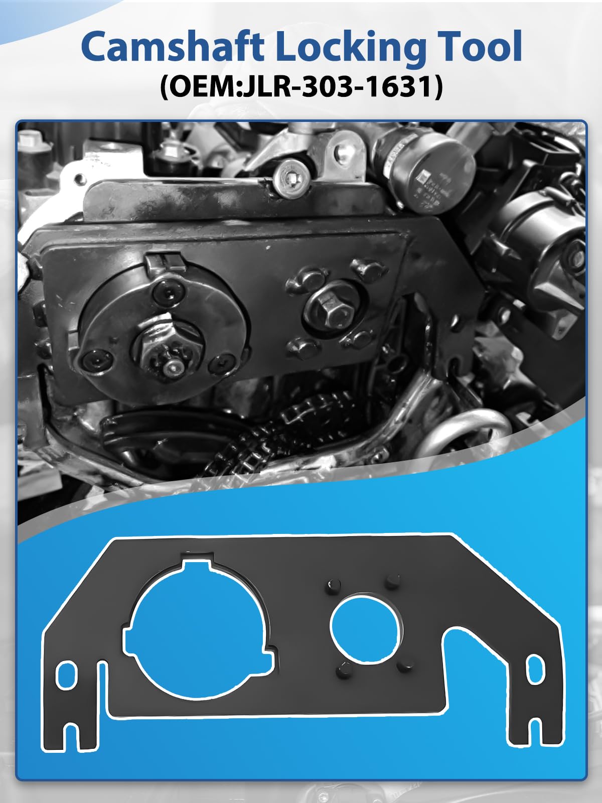 Attrezzo di regolazione motore, cinghia dentata, strumento catena di controllo, compatibile con Land Rover, Jaguar 2.0T 2.0 Diesel motore, JLR-303-1625, JLR-303-1630, JLR-303-1631