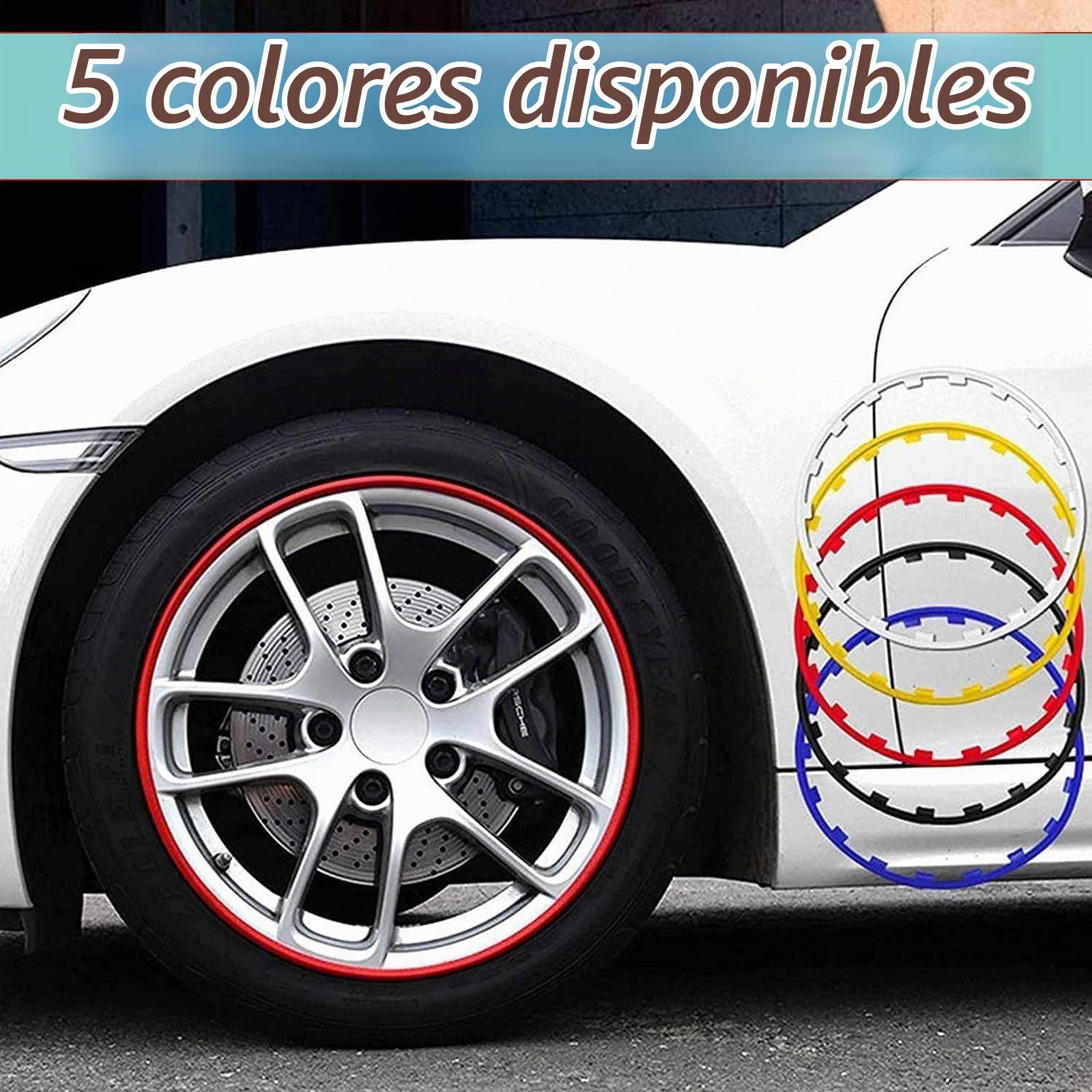 Protectores De Llantas De AleacióN,Protectores de Borde de Nailon para Llantas de aleación,16-21 Pulgadas Protector De Llanta De Coche,Juego de 4,Anti RasguñOs,Aplicable a Todos los Modelos