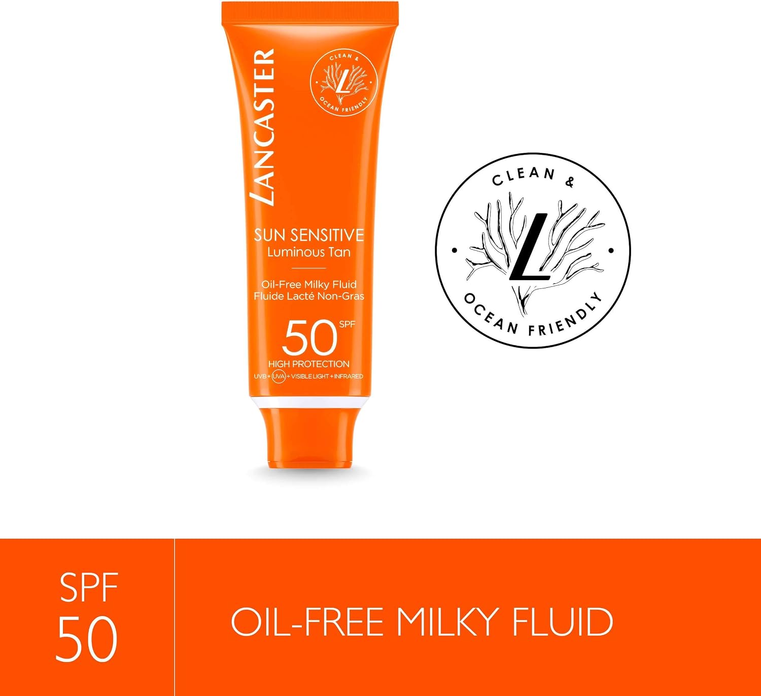 Lancaster Sun Sensitive Oil-Free Face Fluid SPF50 50ml, Photoaging Control, Broad Spectrum Daily Sun Protection - Image 4