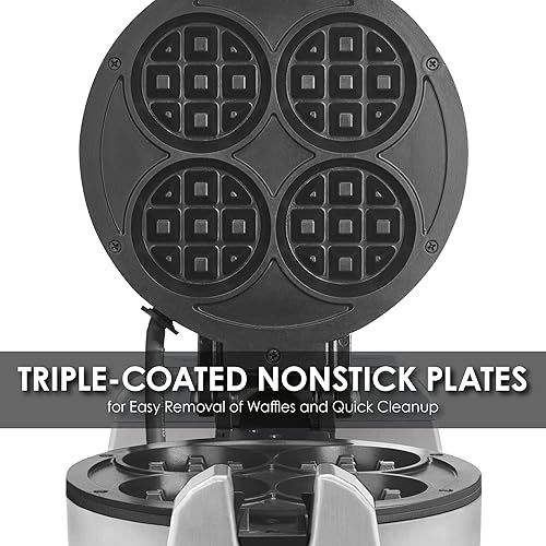 Vista 11 de Waring WBW300X - Máquina para hacer gofres de una sola burbuja con rejillas de aluminio fundido, 120 V, 1200 W, enchufe de 5 a 15 fases