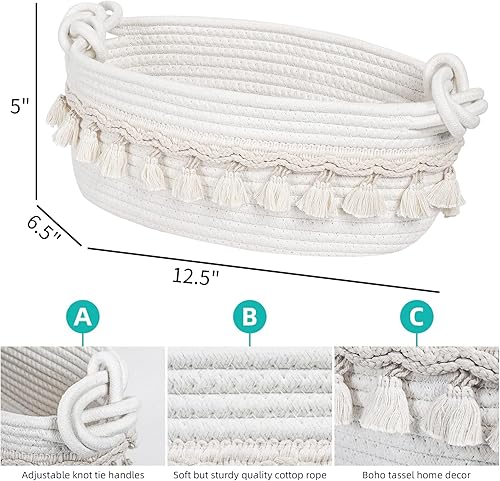 Miniatura 2 de Cesta pequeña para regalos vacía, almacenamiento tejido, lindo almacenamiento de papel higiénico, cesta de regalo decorativa vacía para llenar baby