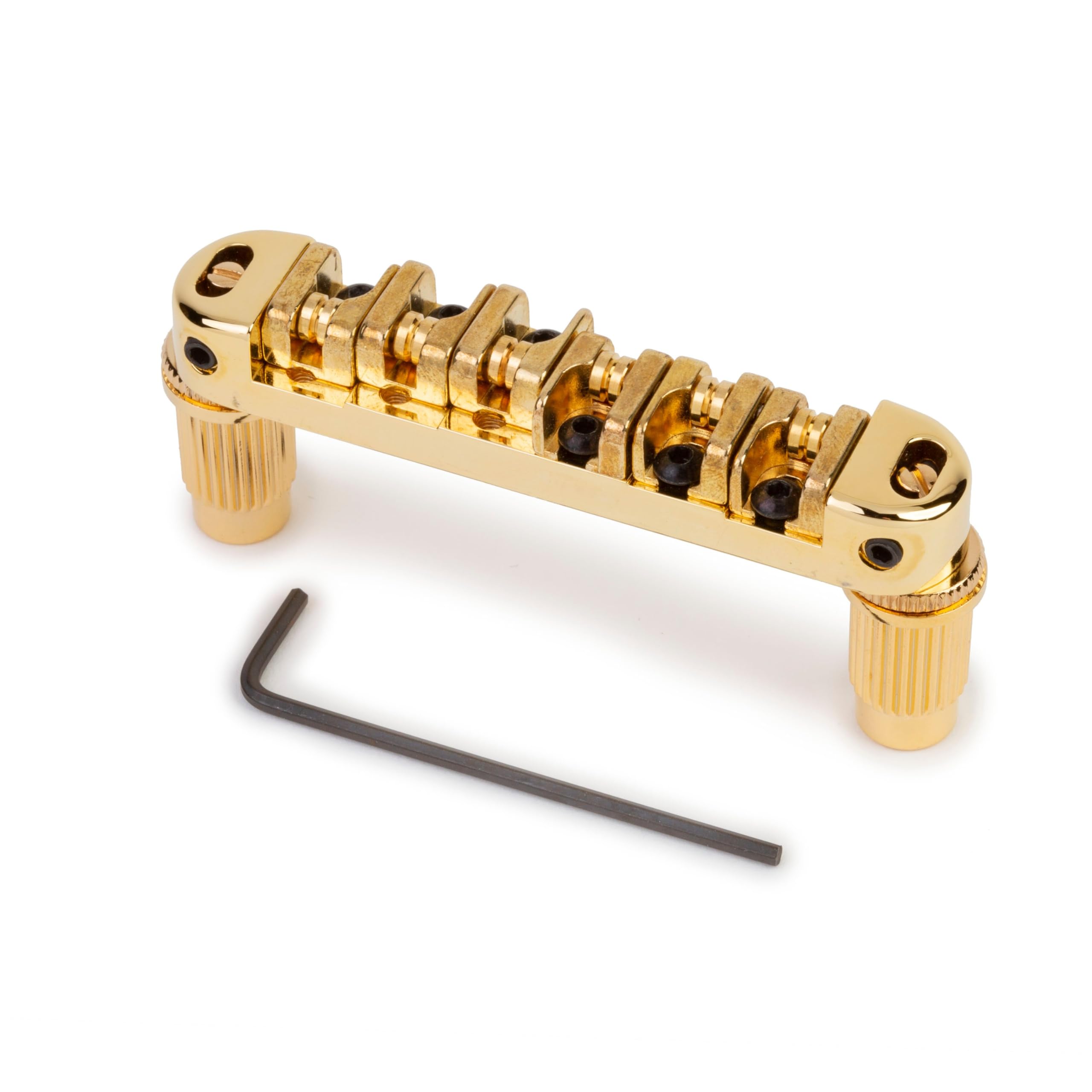 Golden Age Ponte a rullo di bloccaggio, oro, per Chitarre e Liuteria | Ponte a rullo di bloccaggio, oro, per chitarre e liuteria professionale. Prodotto per uso intensivo in officina di liuteria.