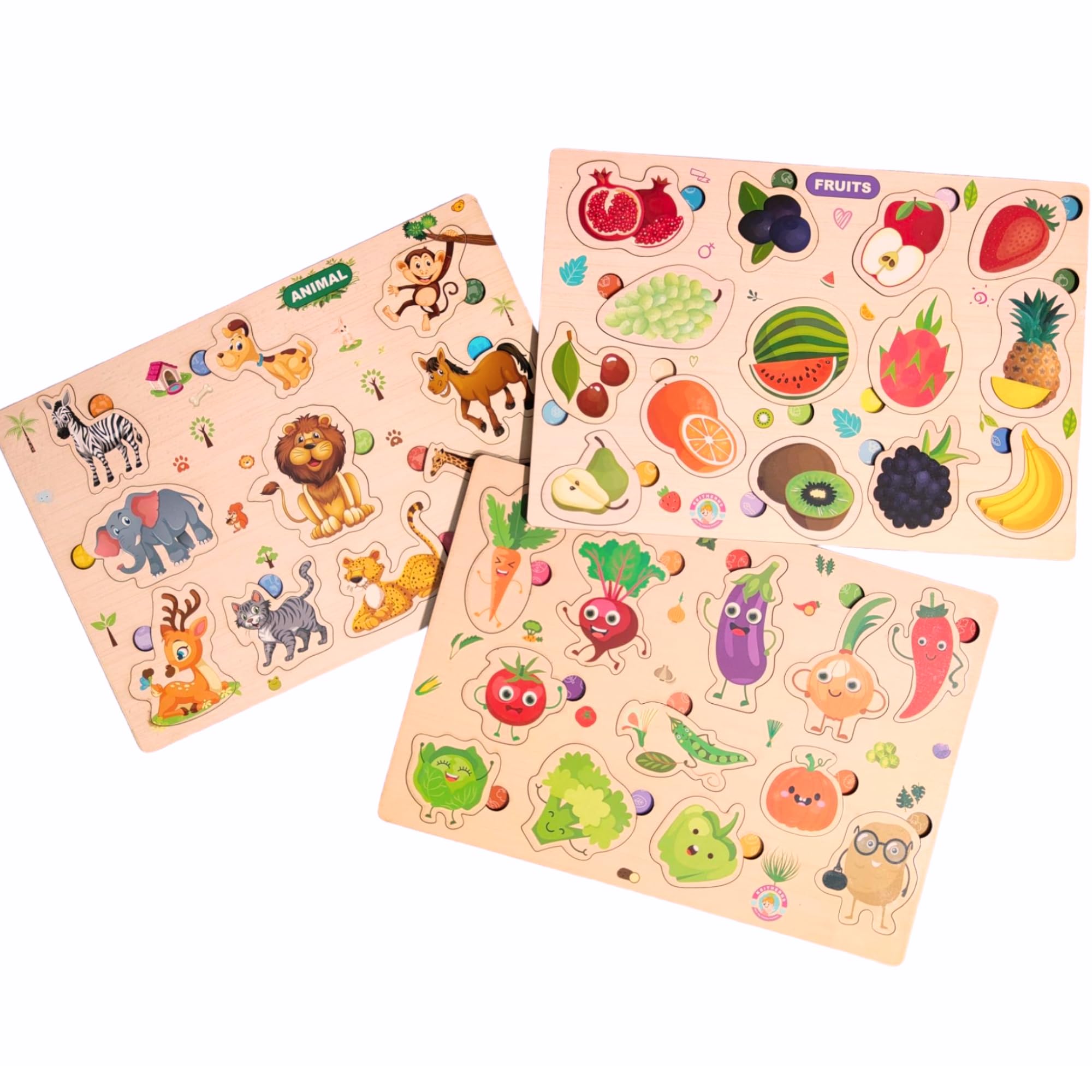 Keitherns 3-in-1 Wooden Educational Montessori Puzzles for Kids Age 3+, Engaging & Skill-Building Activity, Fruits, Animals & Vegetables, Durable & Vibrant Learning Tool for Preschoolers, Set of 3 (B0DCHK679D) Amazon Price History, Amazon Price Tracker