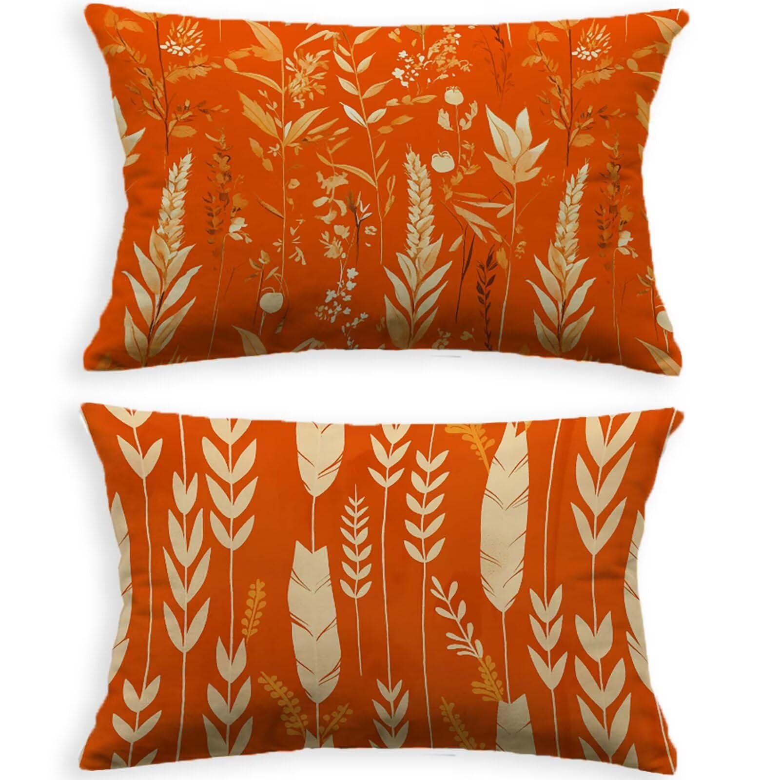 Fermeture eclair invisible pour taie oreiller 40x80cm et housse de coussin feuille