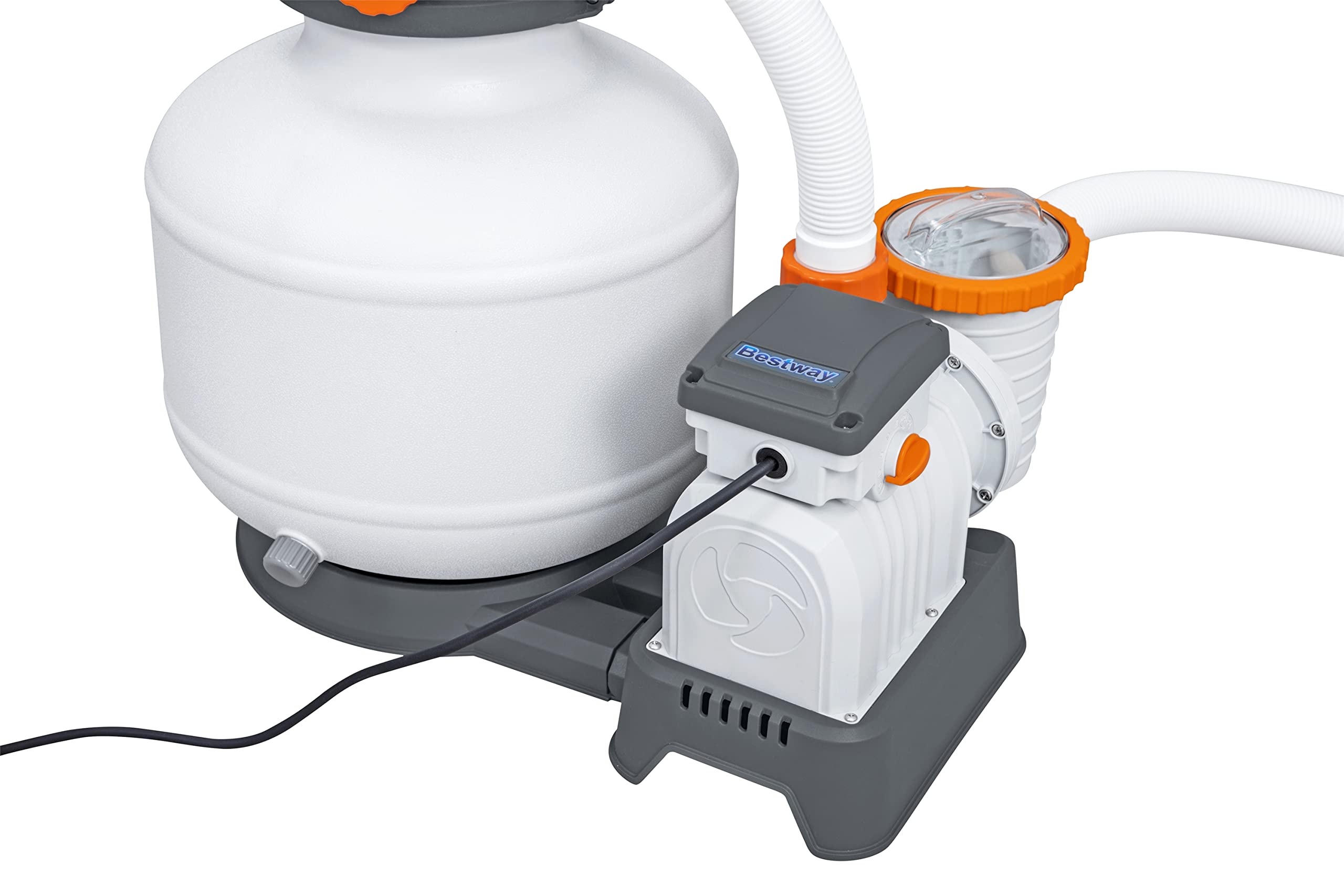 Bestway Flowclear - Filtro de Arena con Temporizador (5678 l/h, 230 W), Color Blanco