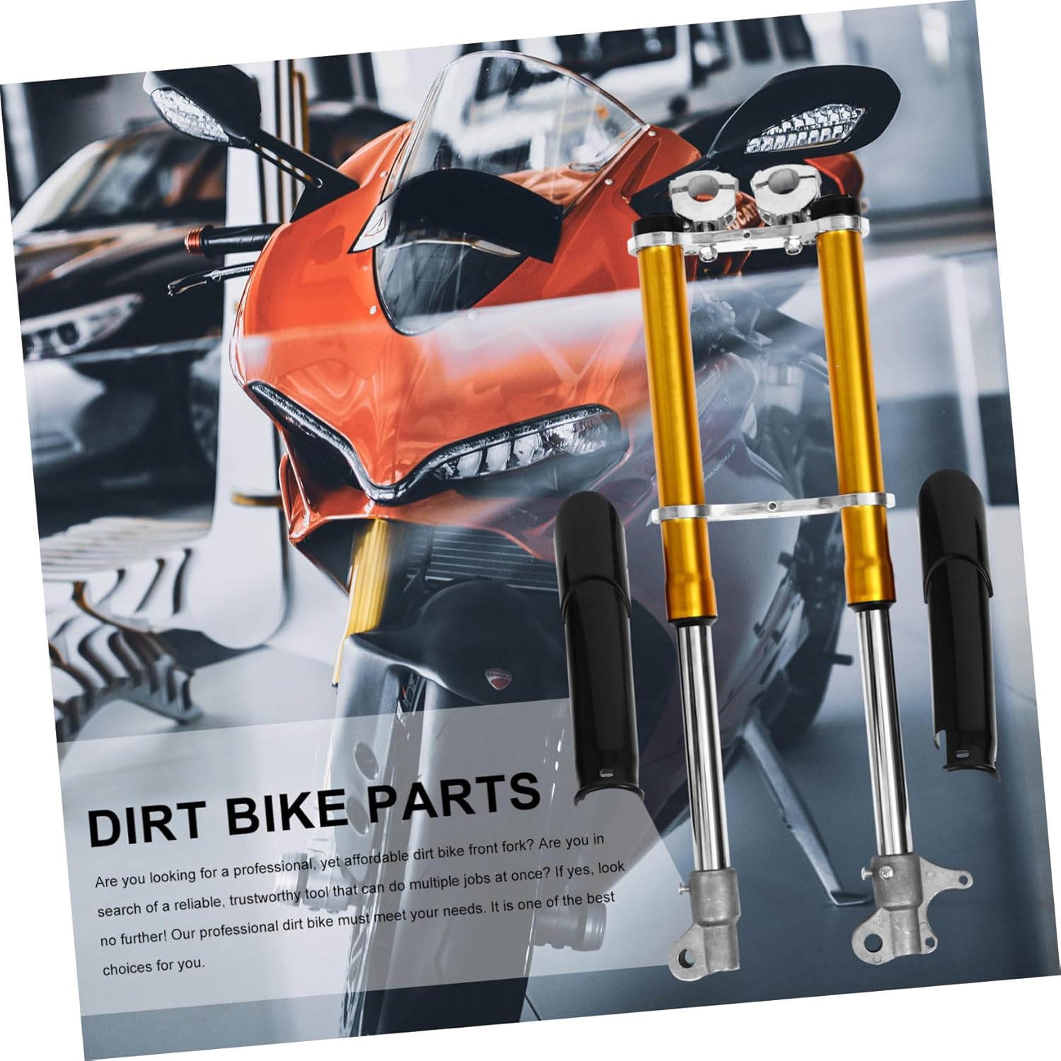 Dirt Bike Front Fork Suspension Assembly Durable Shock Absorbing Forks for Mini Dirt Bikes Easy Installation Reliable Performance Replacement for Dirt Bike
