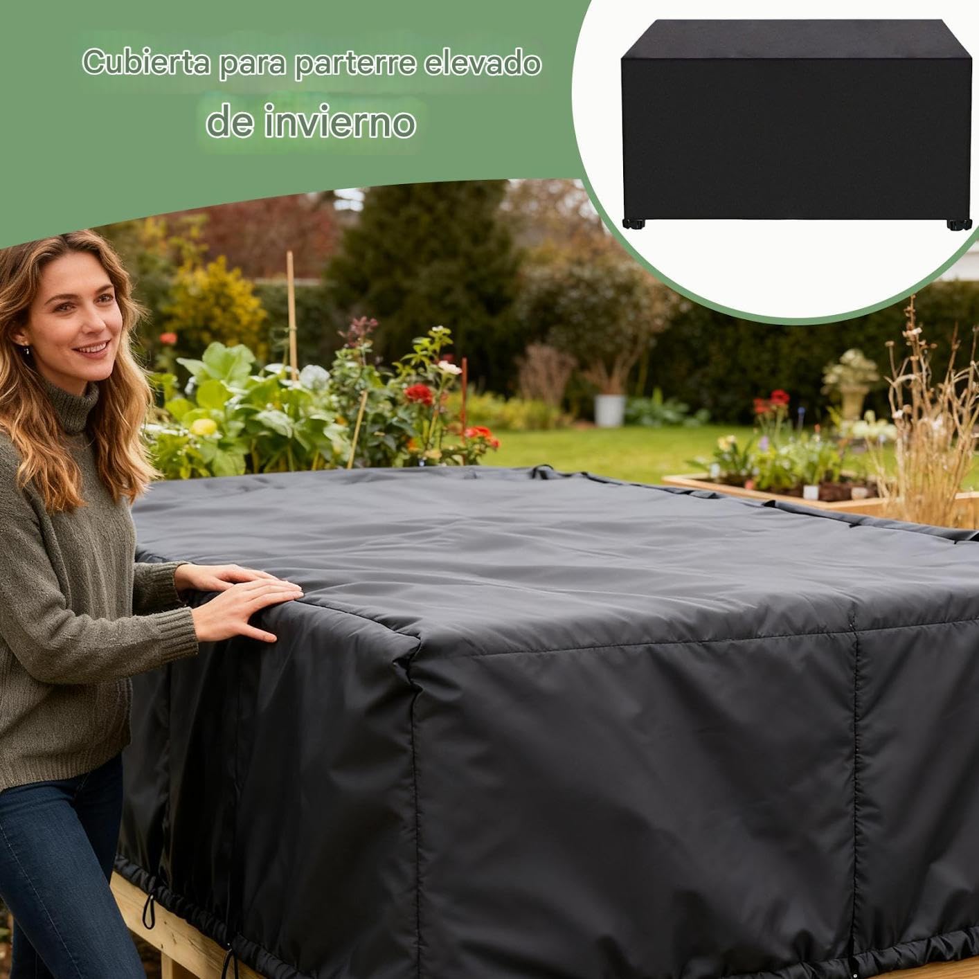 Copertura per letto rialzato per piante, pieghevole, impermeabile, copertura invernale per pomodori, fiori, verdure, frutta, cortile, serra