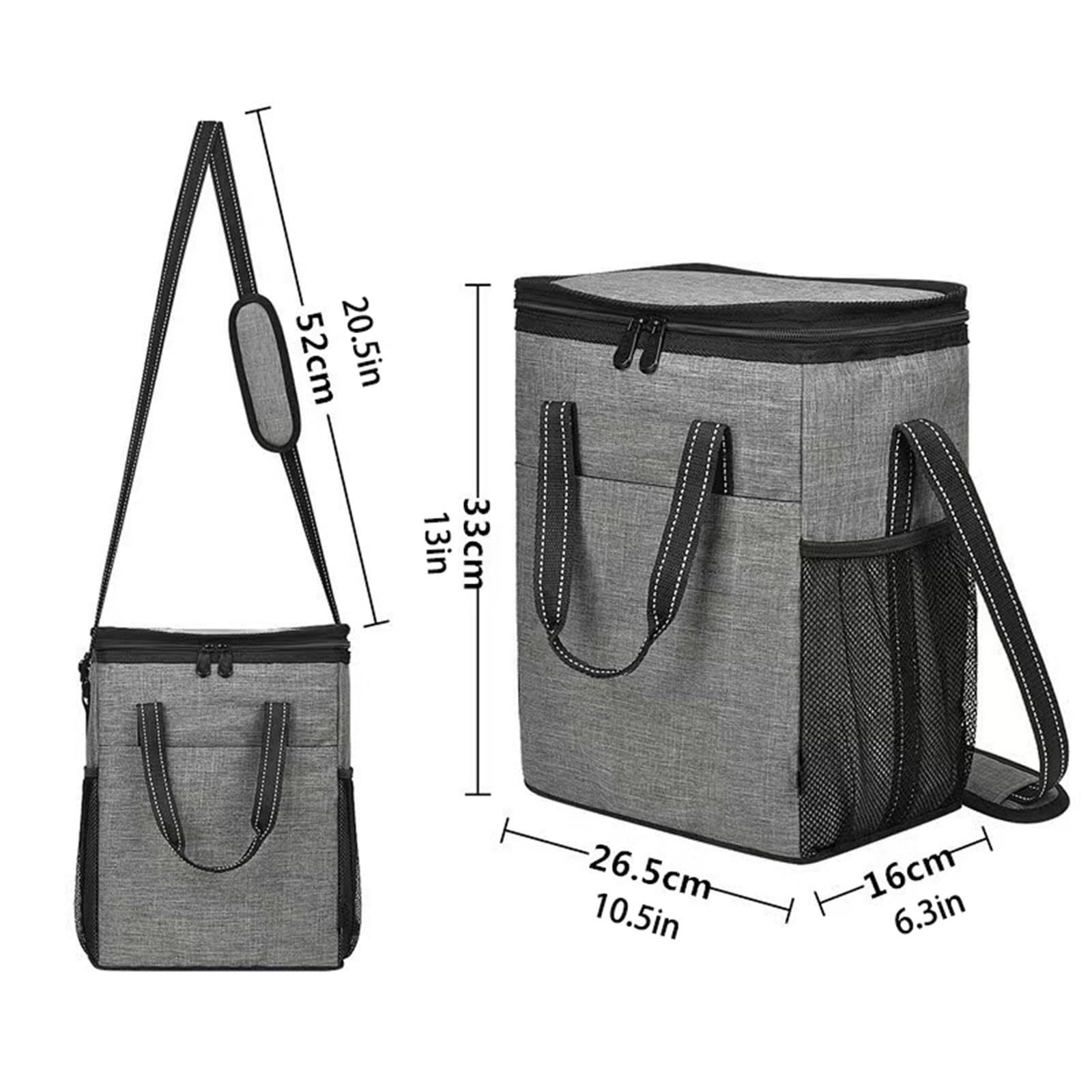 Bolsa Enfriadora de Vino para 6 Botellas, Bolsa Isotérmica Aislada y a Prueba de Fugas con Asa y Correa de Hombro, para Picnic Camping Viaje(Gray)