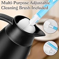 Vista 2 de 1 unidad de Jarra de café térmica de 68 OZ, Jarra de café aislada de acero inoxidable de doble pared con vacío térmico y cepillos, Termo