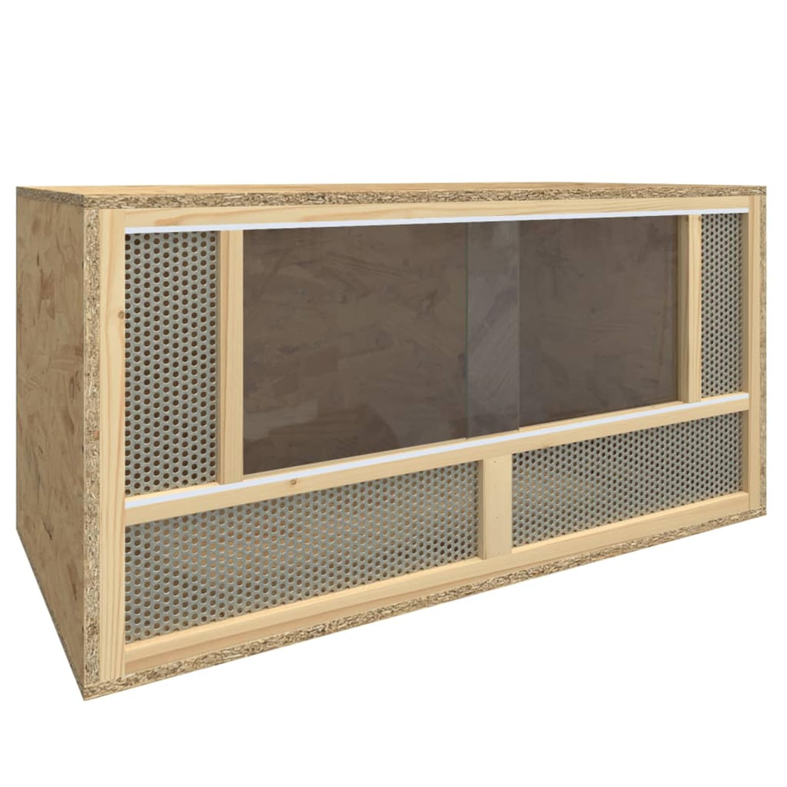 Homgoday Decoración de muebles, terrario de madera contrachapada, 80 x 40 x 40 cm, muebles de interior/exterior para salón, oficina