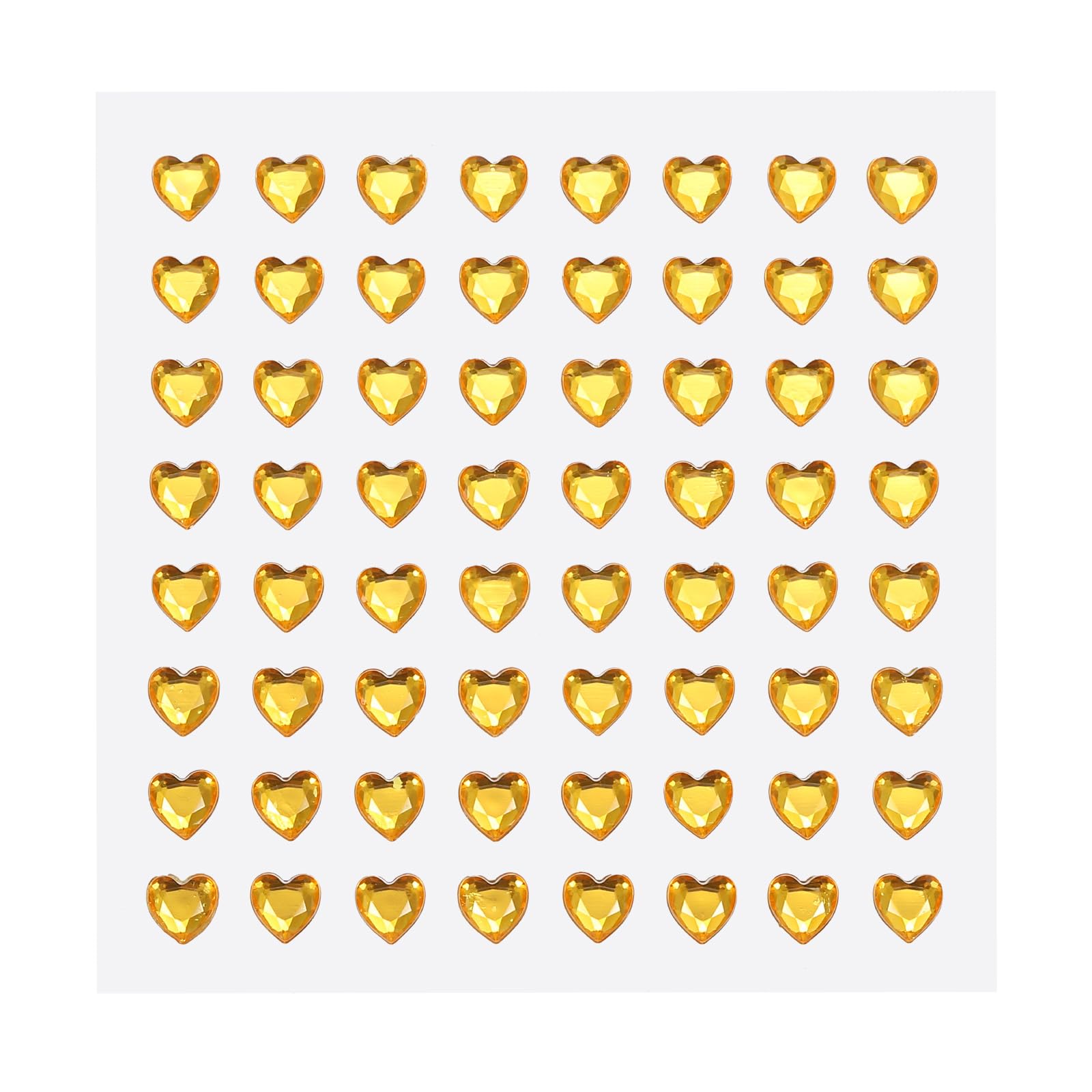 256 Pcs White Heart Rhinestones – 6mm Self-Adhesive Gems For DIY, Jewelry, Phone & Craft Decor