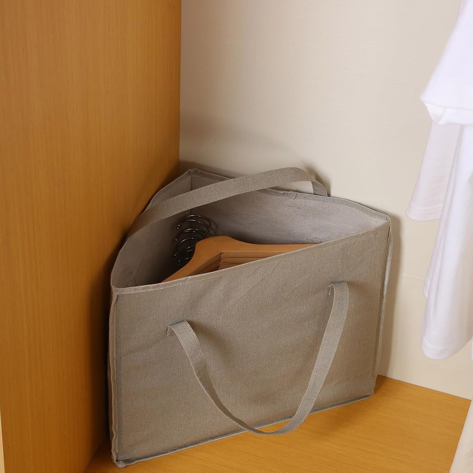 Bolsa de almacenamiento de ropa colgante que ahorra espacio, nizer de poliéster duradero para espacios pequeños, solución de almacenamiento de armario, accesorio versátil para perchero, organizador de