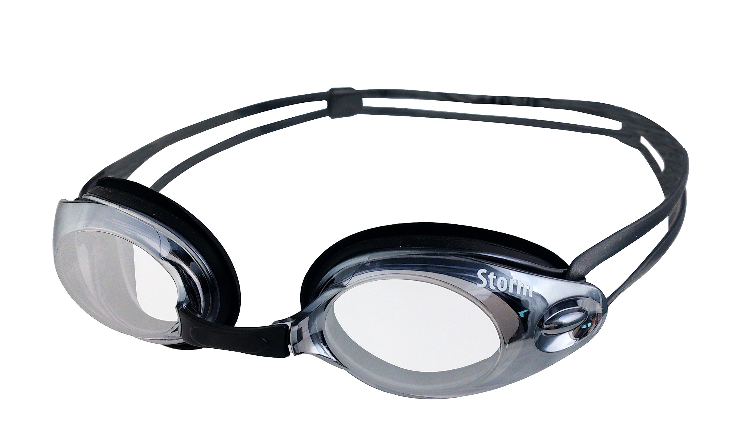 Storm Tsunami Swim Goggle - Black w/Silver Mirror Lenses