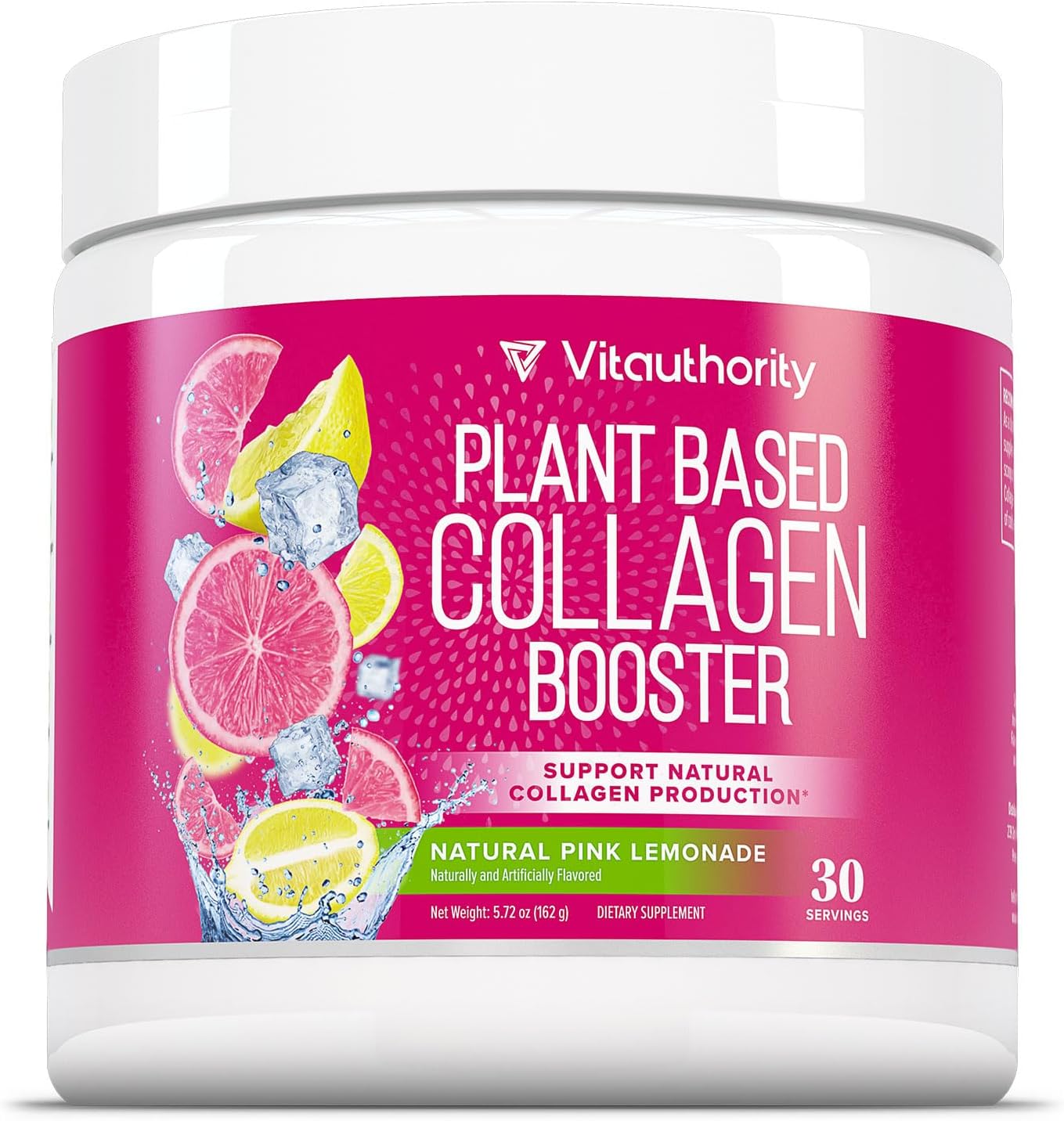 Vitauthority Vegan Collagen Powder for Women – Plant Based Collagen Supplement for Women with Proprietary Vegan Hair Skin and Nails Vitamins – Vegetarian Collagen Powder with Hyaluronic Acid