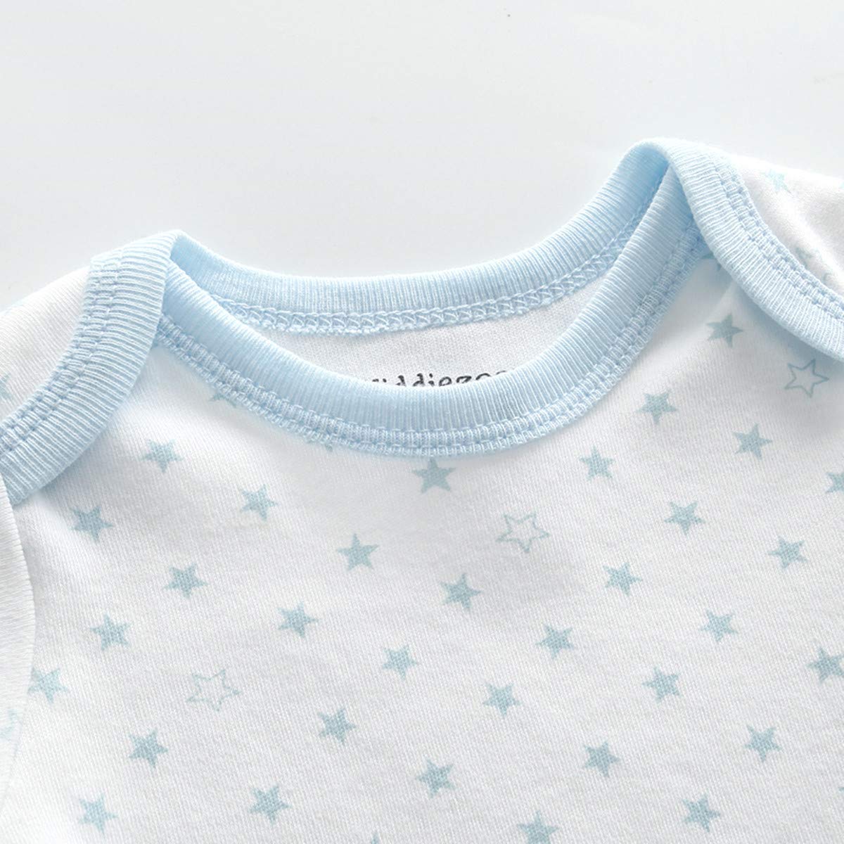 Chalecos de manga corta + pantalones para recién nacidos de 0 a 12 meses de algodón, azul, 3 Meses