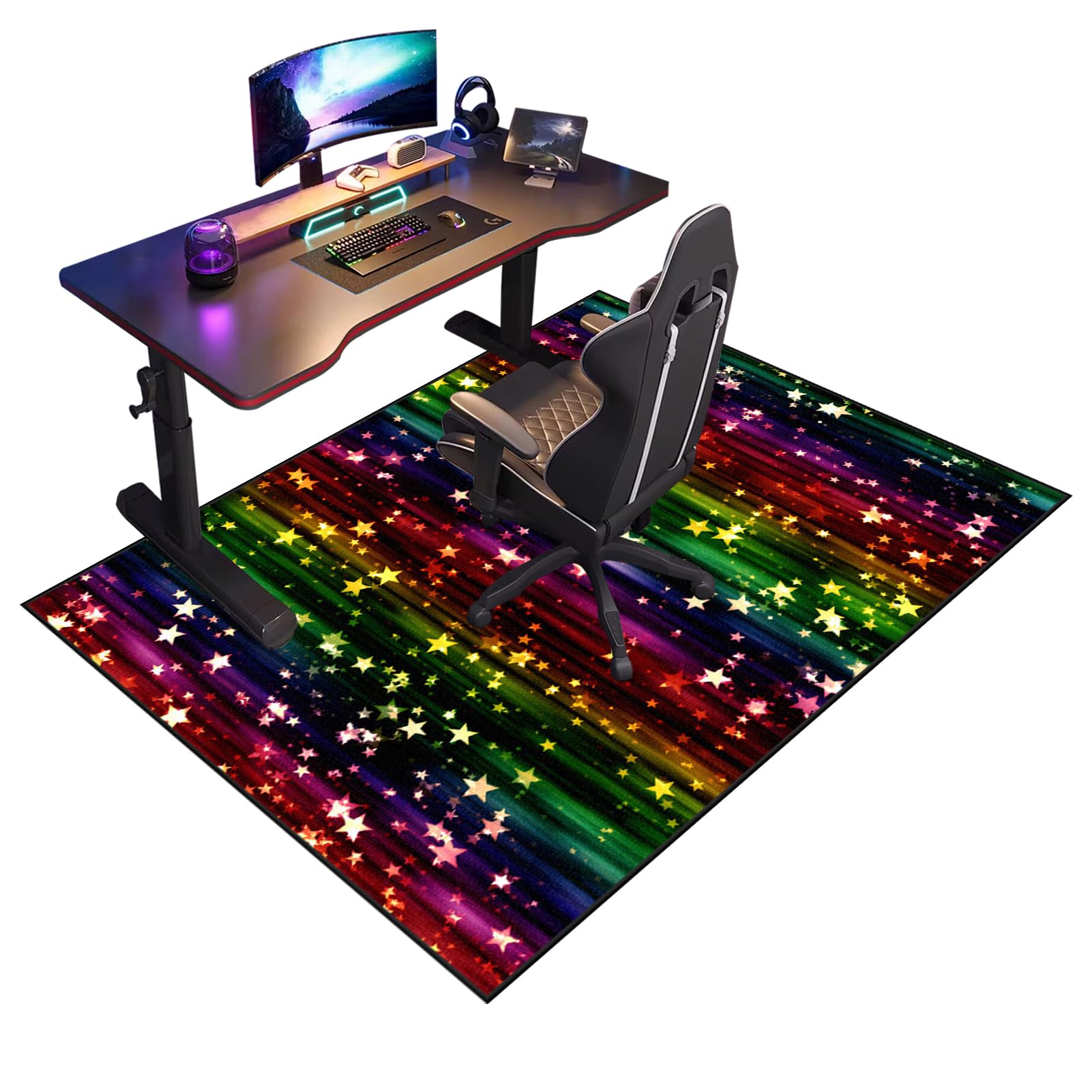 Heavy Duty Office Gaming Chair Mats for Hardwood Floor Non-Slip Desk Chair Mat Low Pile Floor Protectors Mat for Rolling Chair Computer Chair Carpet Mat for Tile Laminate Rolling Chair 90 x 120 cm