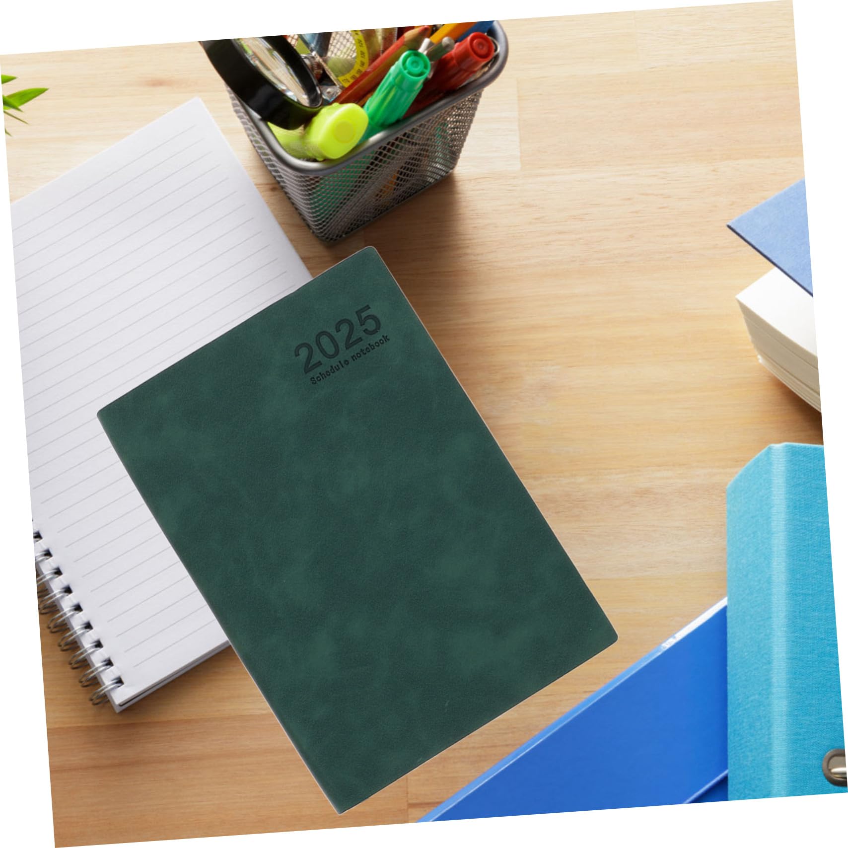 Pack 2025 Pu Hardcover Planer Notizbuch A5 für Zeitmanagement