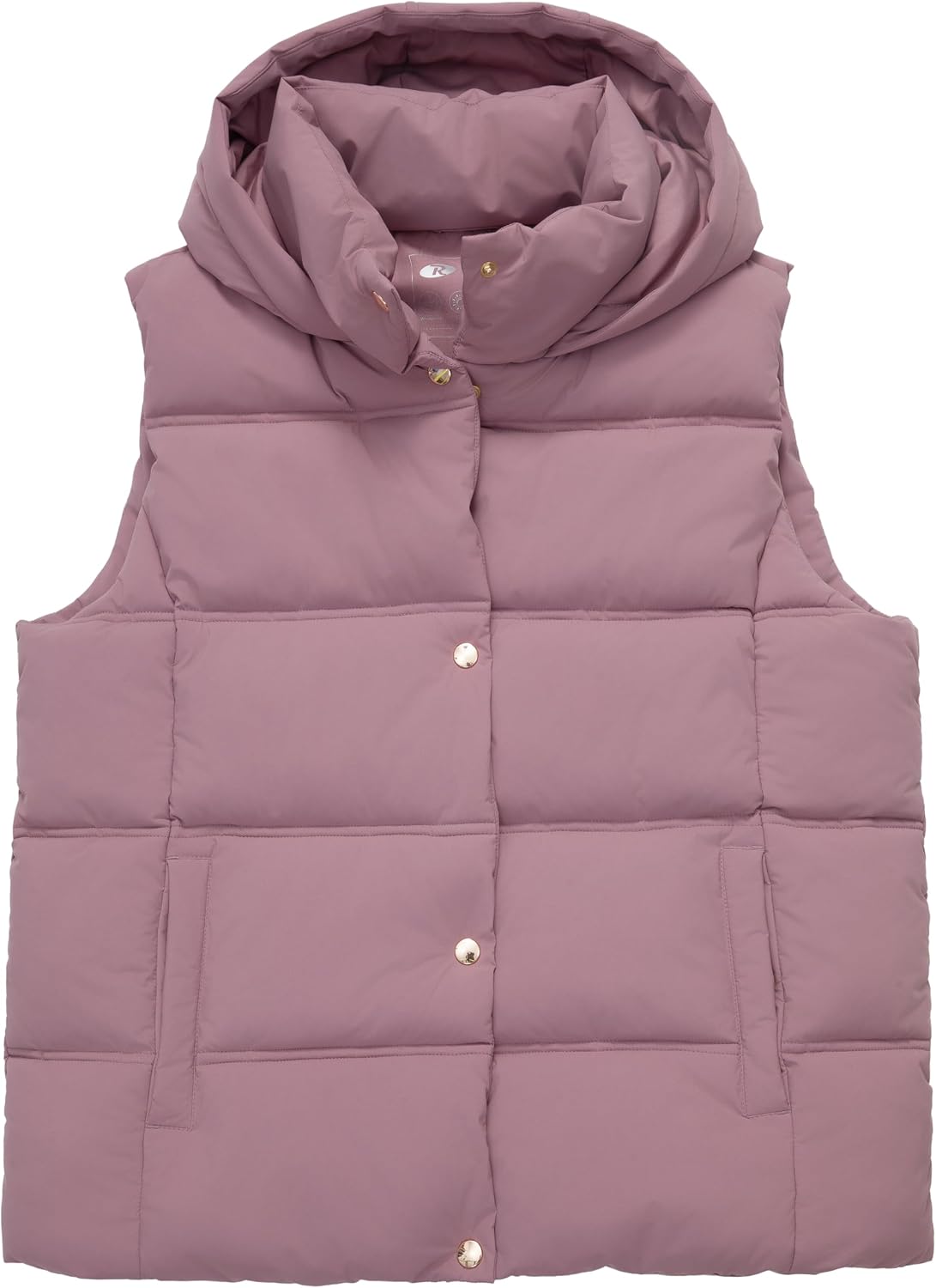 Rokka&Rolla Women’s Midweight Water-Resistant Hooded Puffer Vest