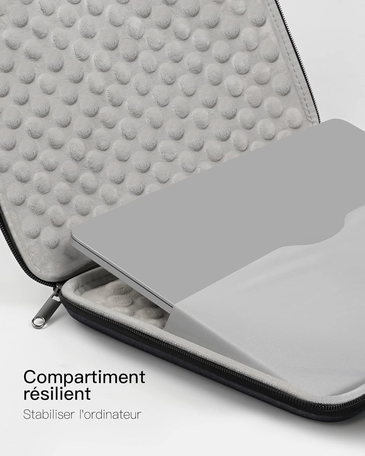 Inateck Antichoc Housse 13 Pouces Compatible avec 13 MacBook Air M5/M4/M3/M2/M1 2026-2018, 13 MacBook Pro M2/M1 2022-2016, 13 MacBook Neo 2026, 12.3 Surface Pro 11/10/9/X/8/7/6/5/4/3, Noir Gris
