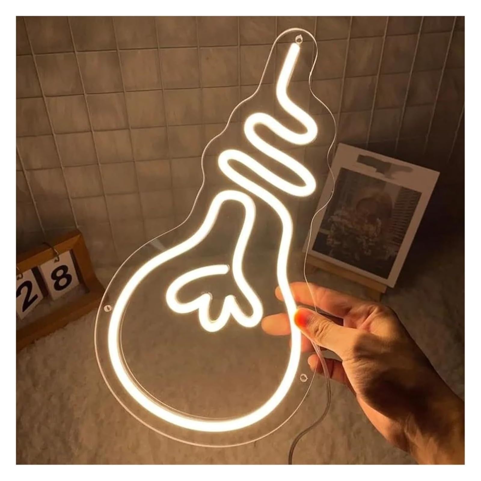Lampadina per insegna al neon alimentata per camera da letto, soggiorno, feste ufficio, negozio, decorazione parete
