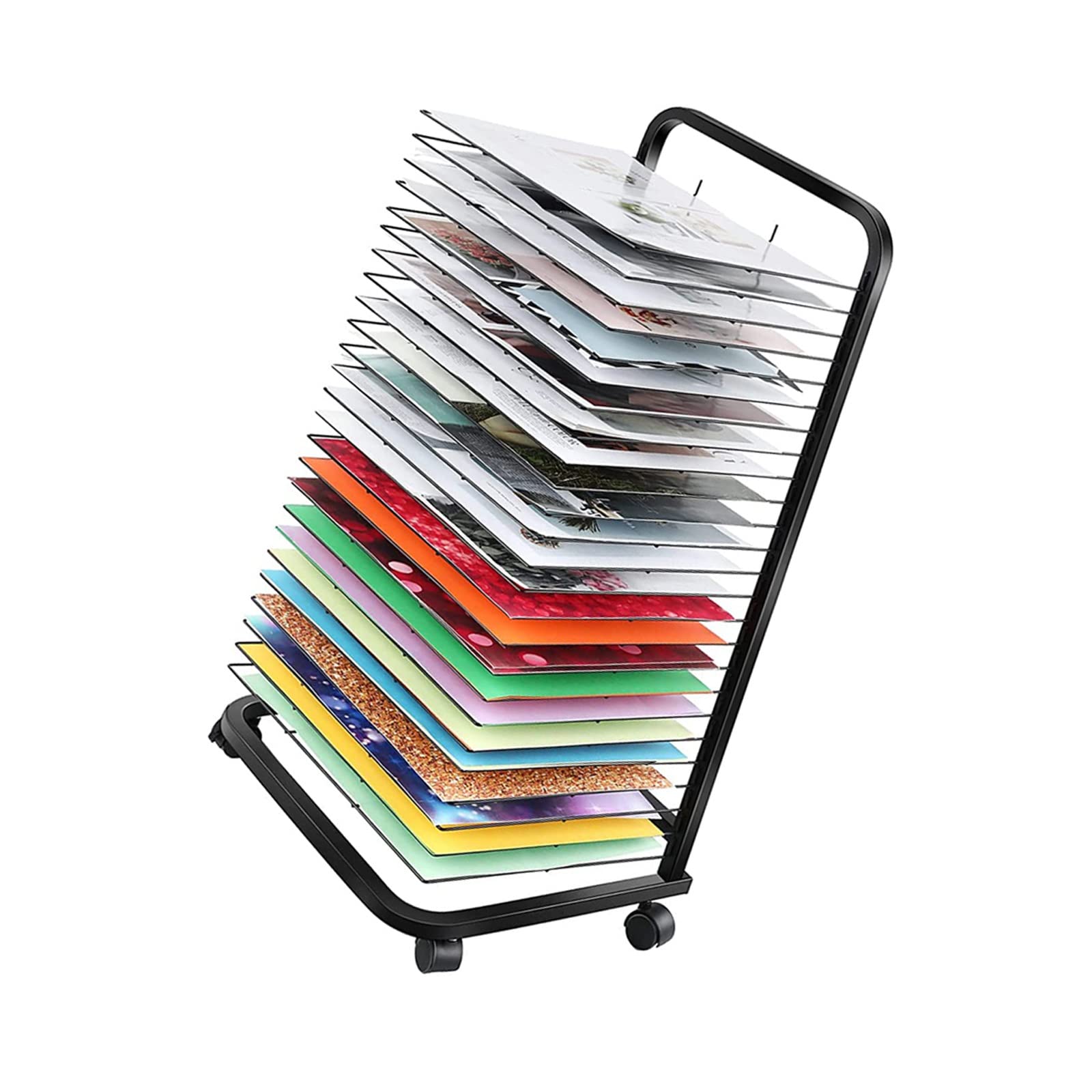 Aioneer Art Drying Rack for Classroom, Space Saving Rack, Multi-Layer Removable Tray, Silent Wheels with Brakes, Save Space, for Classrooms, Art Studio,Art Clubs