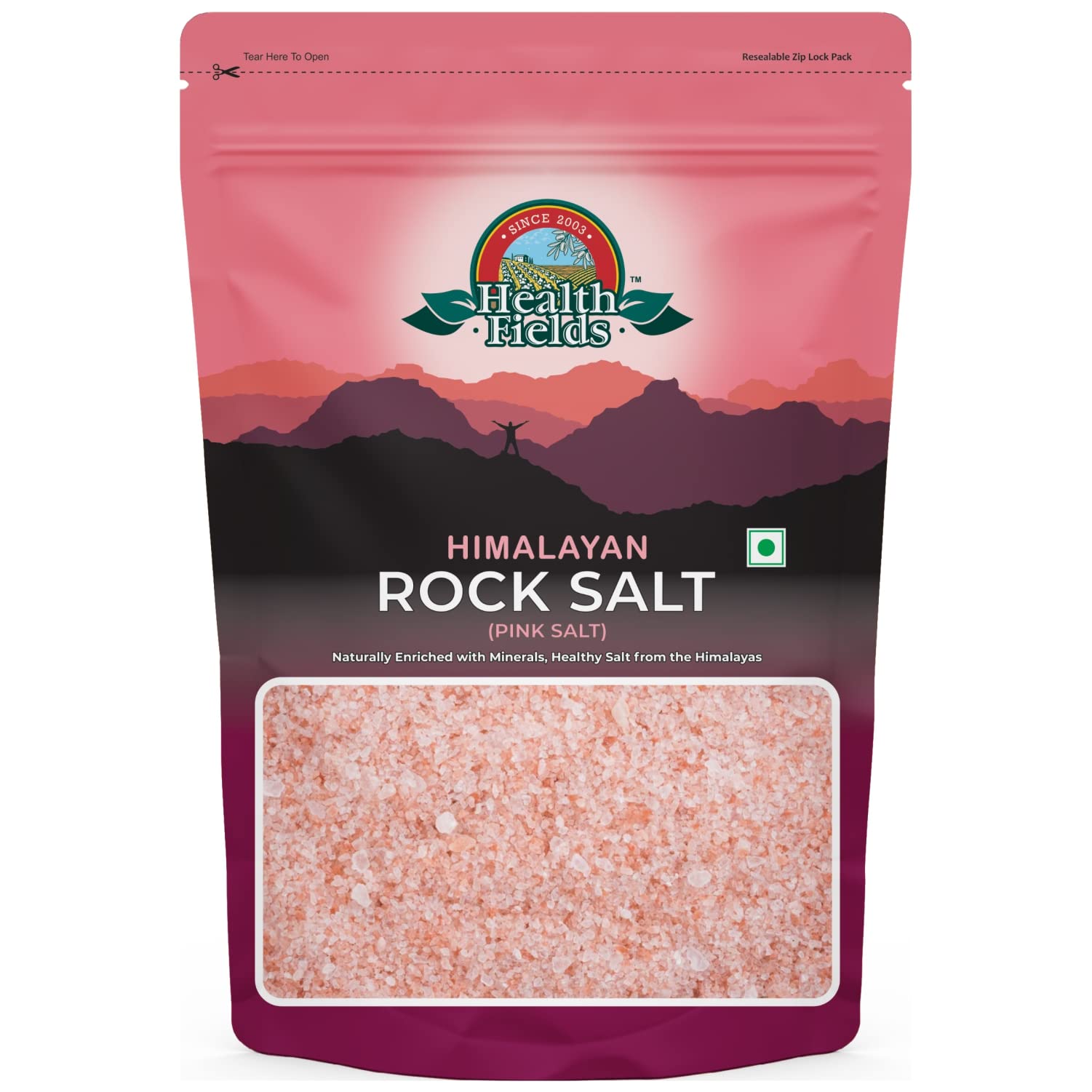 HEALTH FIELDSHimalayan Pink Salt, 1Kg Pouch