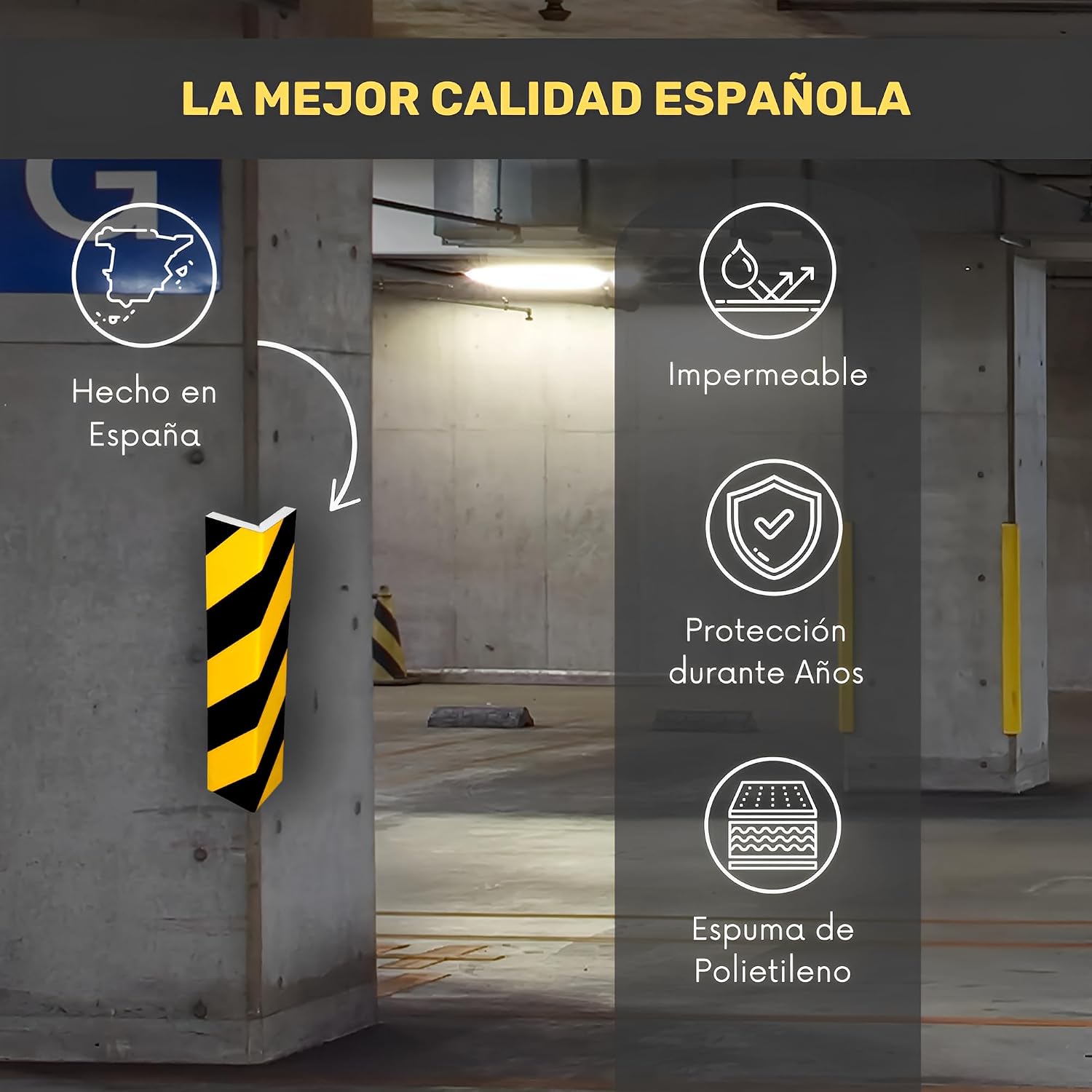 Pack of 4 Garage Columns | Garage Wall Protection | Door Protector for Car | Pack of 4