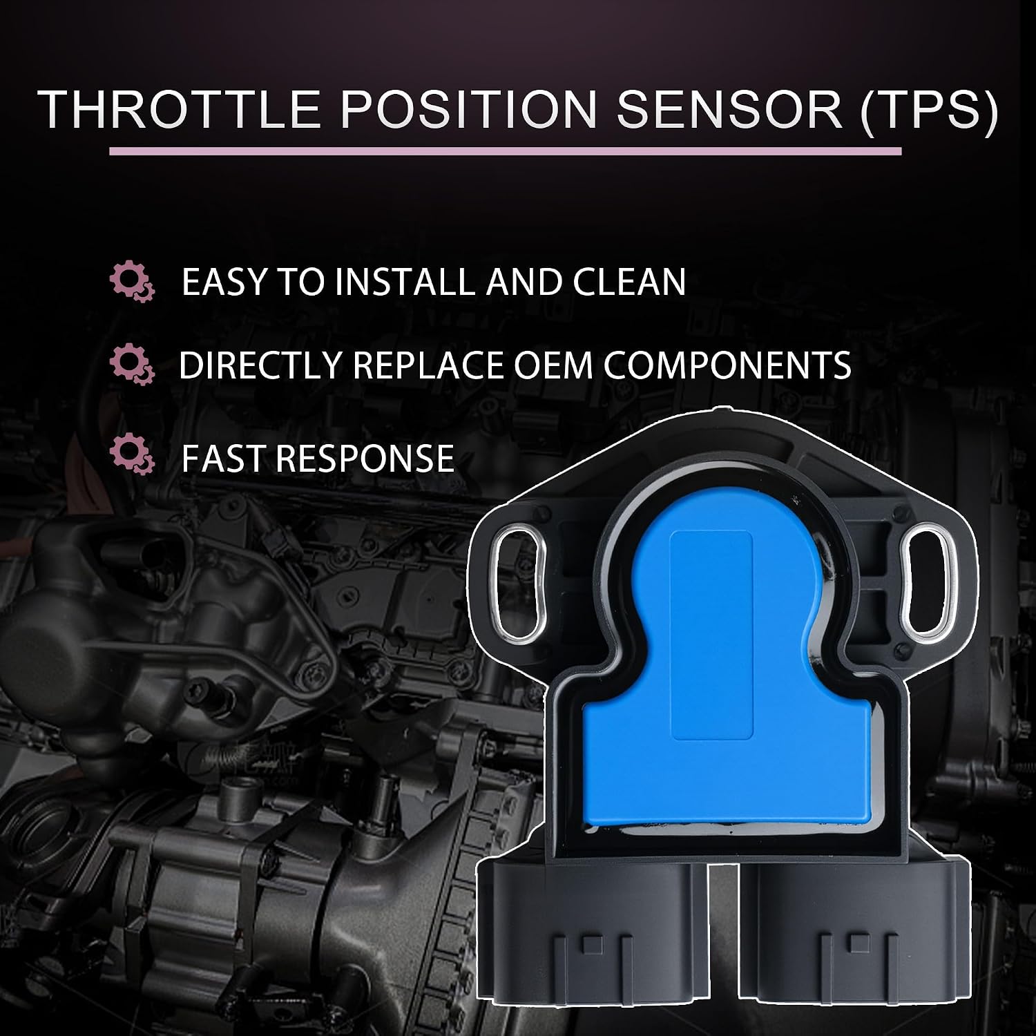 TPS Throttle Position Sensor 22620-4P202 226204P21A Fit for Infiniti 1997-2000 QX4 V6 3.3L, Fit for Nissan 1999-2004 Frontier 1996 1997 1998 1999 2000 Pathfinder 2000-2004 Xterra V6 3.3L